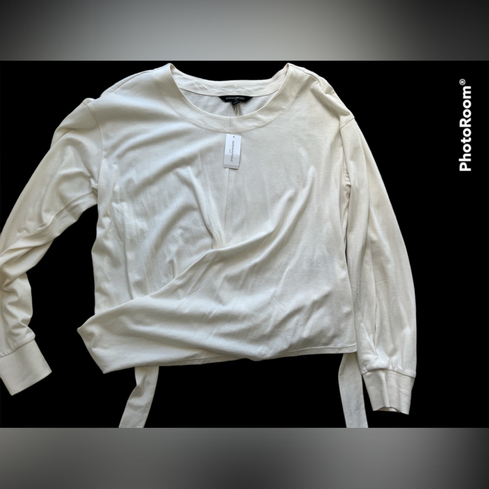 Cream wrap shirt from banana republic